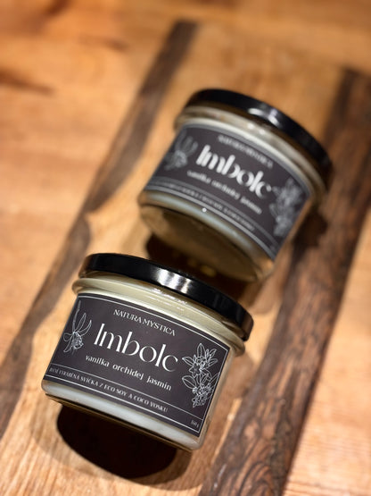 Svíčka ve skle Imbolc - Vanilka, Jasmín, Orchidej